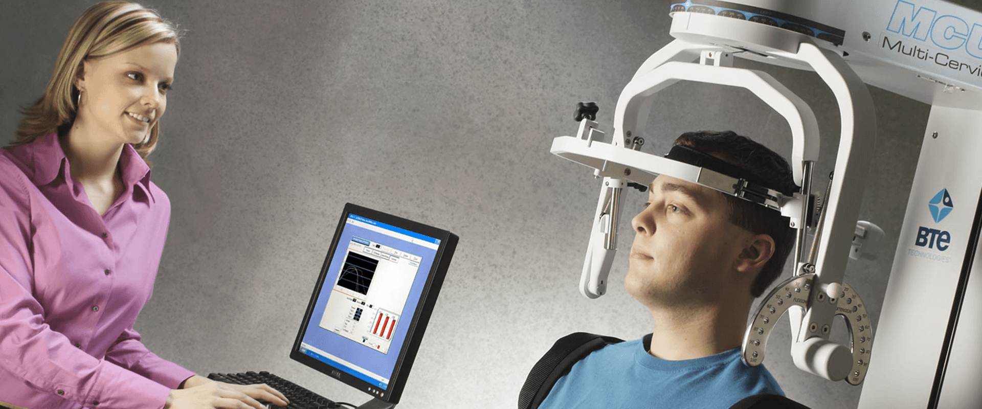 The Multi-Cervical Unit (MCU) is a specialized strengthening and rehab device that helps chronic neck pain and headaches.